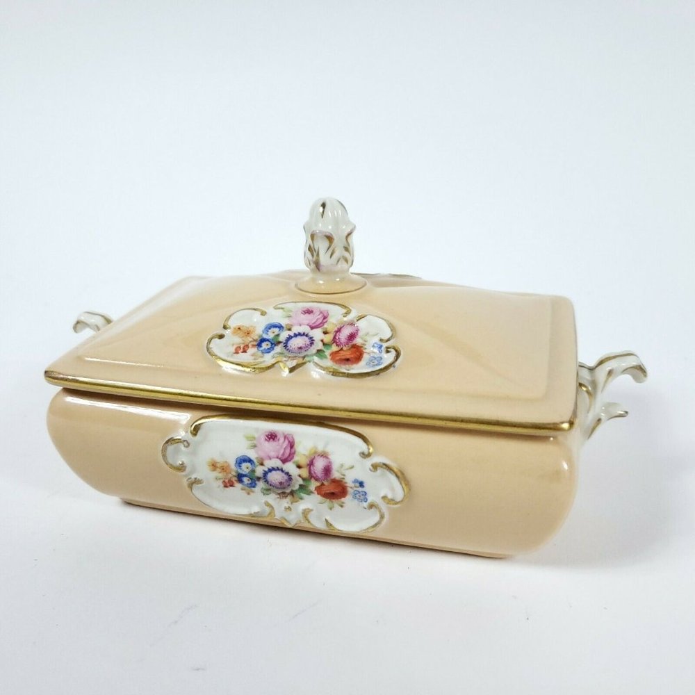 Vintage St Regis Porcelain Trinket Covered Dish